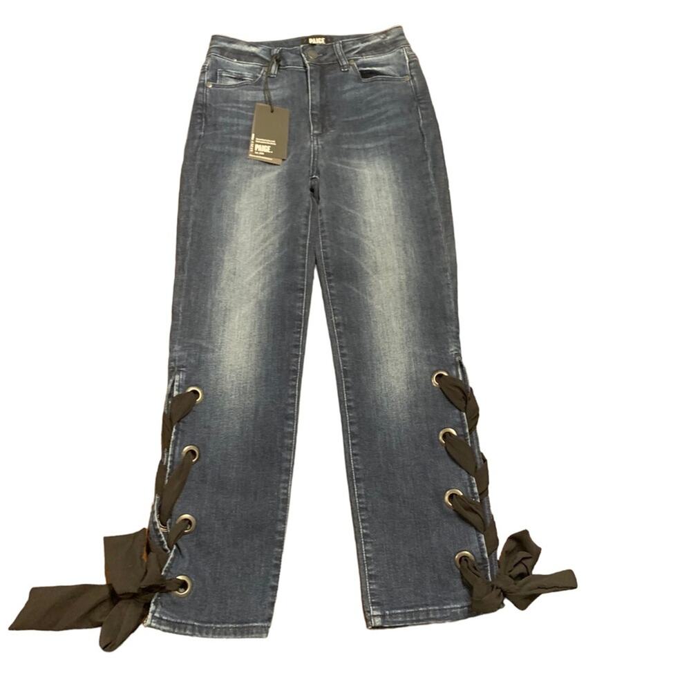 Paige Womens NEW High Rise Sarah Straight leg jeans size 25